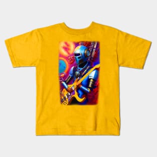 Robot Playing Guitar Kids T-Shirt